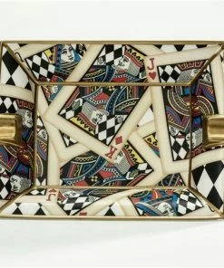 Halcyon Days - Let's Play Cards Gold Trinket Tray