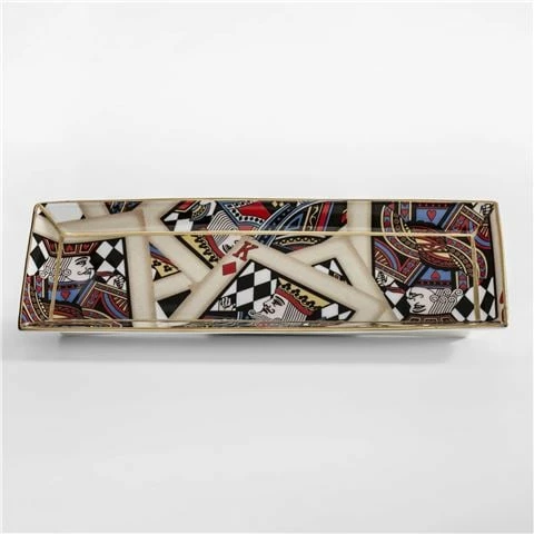 Halcyon Days - Pen Tray W/24k Gold Trim Let's Play Cards 3 Halcyon Days - Pen Tray W/24k Gold Trim Let's Play Cards