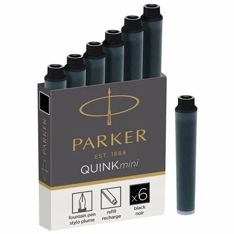 Parker® Parker - Cartridge Quink Short Black Set 6pce 3 Parker® Parker - Cartridge Quink Short Black Set 6pce