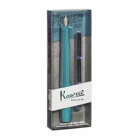 Kaweco - Perkeo Fountain Pen Pack Breezy Teal Med Nib 3 Kaweco - Perkeo Fountain Pen Pack Breezy Teal Med Nib