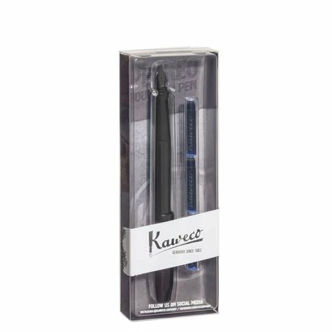 Kaweco - Perkeo Fountain Pen Pack All Back Med Nib 3 Kaweco - Perkeo Fountain Pen Pack All Back Med Nib