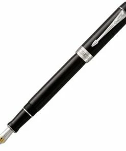 Parker® Parker - Duofold Classic Fountain Pen Black Chrome Trim Med