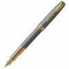 Parker® Parker - Sonnet Ciselé Silver Fountain Pen W/Gold Trim -Faber-Castell-shop 177573 Large
