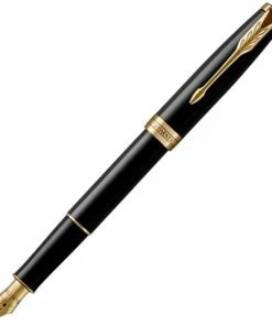 Parker® Parker - Sonnet Fountain Pen Medium Black W/Gold Trim