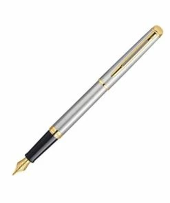 Waterman - Hemisphere Stainless Steel Gold Trim Fountain Pen