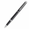 Waterman - Hémisphère Black Fountain Pen Chrome Trim Med -Faber-Castell-shop 177620 Large