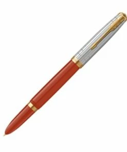 Parker® Parker - 51 Premium Fountain Pen W/Gold Trim Rage Red Med