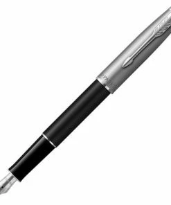 Parker® Parker - Sonnet Essentials Black Lacquer Fountain Pen W/Chrome Trim & Fine Nib