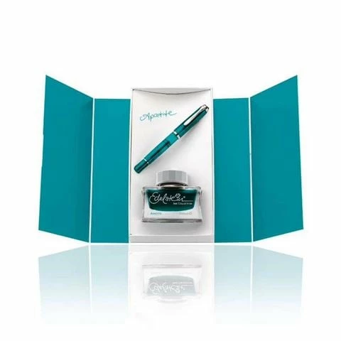 Pelikan - Classic M205 Apatite Fountain Pen Set Extra Fine Nib 2pce 3 Pelikan - Classic M205 Apatite Fountain Pen Set Extra Fine Nib 2pce