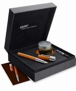Lamy - Scala Fountain Pen Set Infinite Orange W/Ink Fine Nib 3pce
