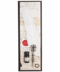 Rubinato - Fleur-de-Lis Quill & Ink White