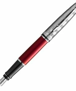 Waterman - Expert 3 Deluxe Dark Red Chrome Trim Fountain Pen