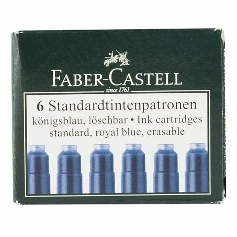 Faber-Castell - Blue Ink Cartridge Set 6pce 3 Faber-Castell - Blue Ink Cartridge Set 6pce