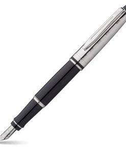 Waterman - Expert Deluxe Black Chrome Trim Fountain Pen