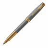 Parker® Parker - Sonnet Cisele Silver Gold Trim Rollerball Pen -Faber-Castell-shop 574273 Large