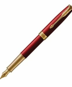 Parker® Parker - Sonnet Lacquer Fountain Pen Gold Trim Intense Red