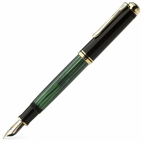 Pelikan - 800 Black & Green Fountain Pen With Extra Fine Nib 3 Pelikan - 800 Black & Green Fountain Pen With Extra Fine Nib
