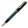 Pelikan - 600 Fountain Pen Black & Green Fine Nib -Faber-Castell-shop 576708 Large