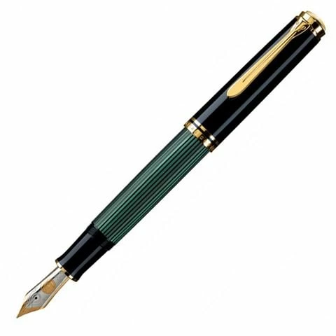 Pelikan - 600 Fountain Pen Black & Green Fine Nib 3 Pelikan - 600 Fountain Pen Black & Green Fine Nib