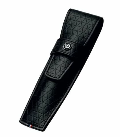 Dupont - Line D Fire Head Black Leather Simple Pen Case 3 Dupont - Line D Fire Head Black Leather Simple Pen Case