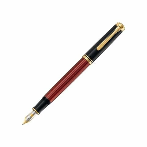 Pelikan - 600 Fountain Pen Fine Nib Black & Red 3 Pelikan - 600 Fountain Pen Fine Nib Black & Red
