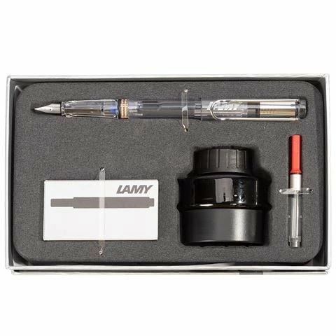 Lamy - Safari Fountain Pen Black Ink Gift Pack Transparent 3 Lamy - Safari Fountain Pen Black Ink Gift Pack Transparent
