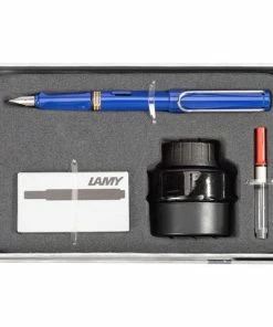 Lamy - Safari Fountain Pen Black Ink Gift Pack Blue