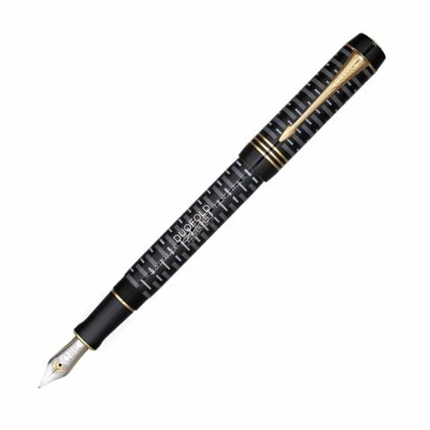 Parker® Parker - Duofold 100 L.E. Black Gold Trim Fountain Pen F 3 Parker® Parker - Duofold 100 L.E. Black Gold Trim Fountain Pen F