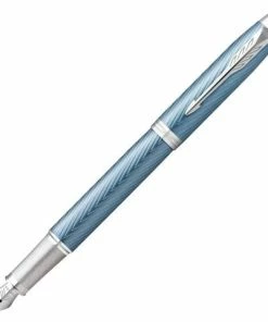 Parker® Parker - IM Premium Blue Grey Chrome Trim M/Nib Fountain Pen