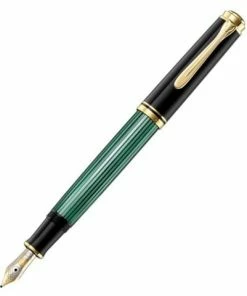 Pelikan - 400 Fountain Pen Fine Nib Black/Green