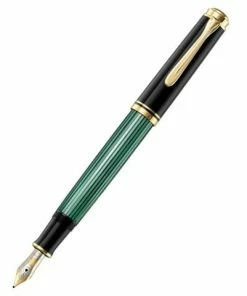 Pelikan - 400 Fountain Pen Medium Nib Black/Green