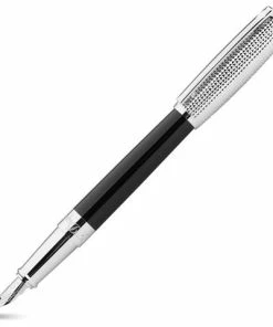 Dupont - Line D Black Lacquer Diamond Peaks Fountain Pen
