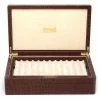 Renzo Romagnoli Renzo - Crocodile Leather Pen Box For 24 Pens Brown