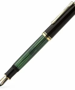 Pelikan - 800 Black & Green Fountain Pen With Medium Nib