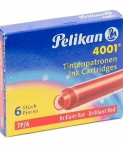 Pelikan - 4001 Ink Cartridge Set 6pce Red