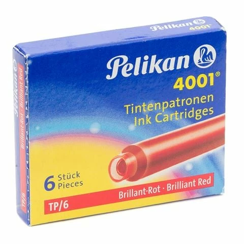 Pelikan - 4001 Ink Cartridge Set 6pce Red 3 Pelikan - 4001 Ink Cartridge Set 6pce Red